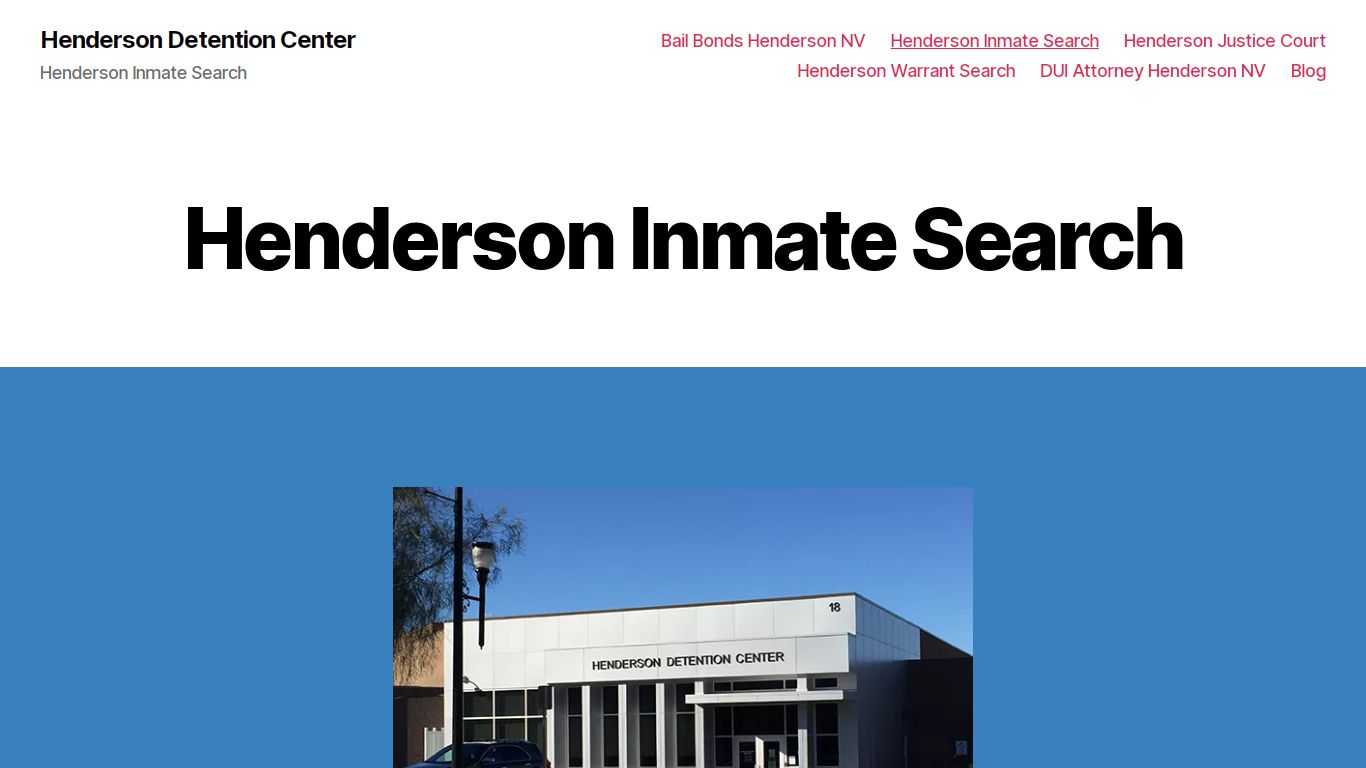 Henderson Inmate Search - Henderson Detention Center